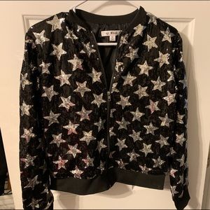NWOT Junior’s Sequin Bomber Jacket - XS